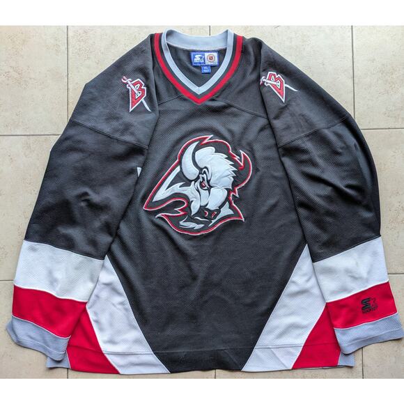 STARTER Other - Buffalo Sabres 90s STARTER jersey XL black Goathead away NHL hockey vintage